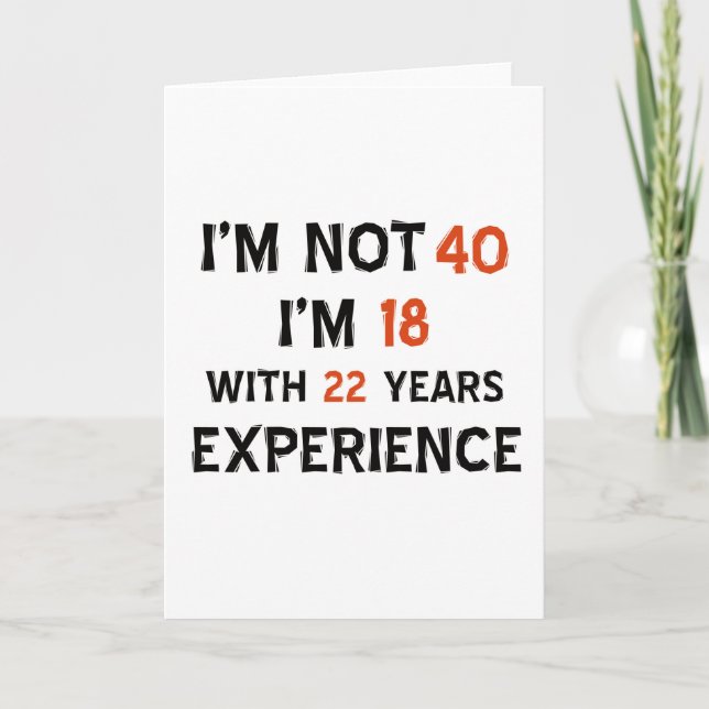 Tarjeta 40.os diseños del cumpleaños (Anverso)