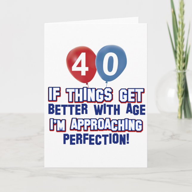 Tarjeta 40.os diseños del cumpleaños (Anverso)