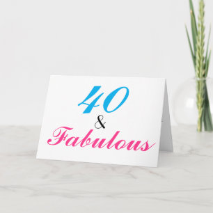 Tarjeta 40 y personalizar con clase del cumpleaños