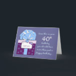 Tarjeta 40th Birthday Customizable Card<br><div class="desc"></div>