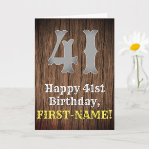 Tarjeta 41.º Cumpleaños: País de aspecto inspirado por Occ