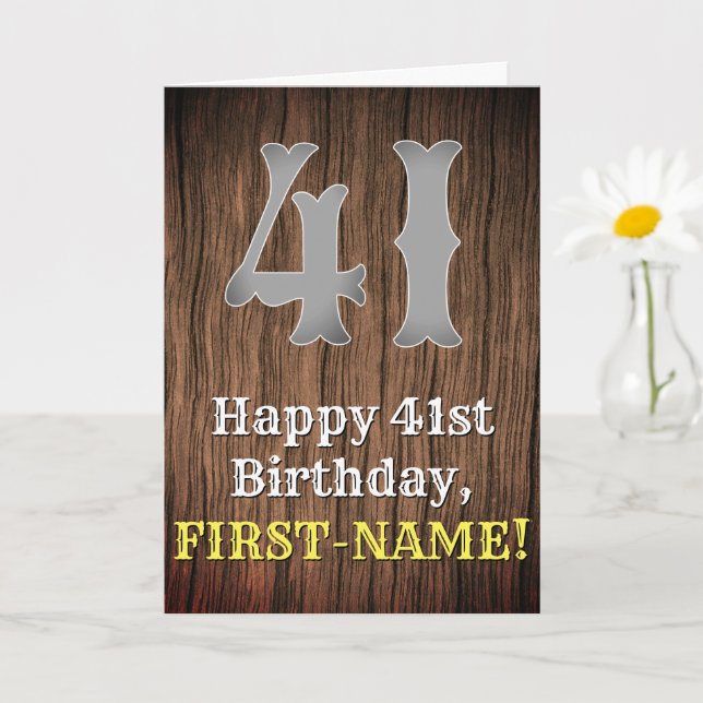 Tarjeta 41.º Cumpleaños: País de aspecto inspirado por Occ (Planta pequeña)