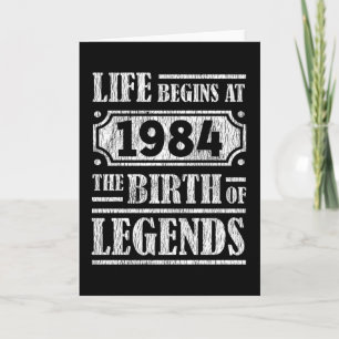 Tarjeta 41 Años De Edad 1984 Nacimiento De Leyenda 41 Años