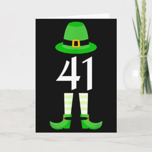 Tarjeta 41 Día de San Patricio Cuatro Uno Niños Divertido