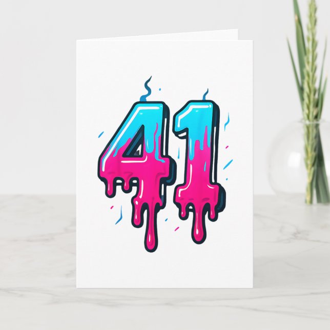 Tarjeta 41 Helado Drip Meme Cuarenta y Uno Cuatro Gen Alph (Anverso)