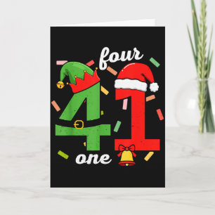 Tarjeta 41 Navidad Divertido 4 1 Meme Cuatro Uno Xmas Chic