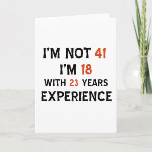 Tarjeta 41.os diseños del cumpleaños