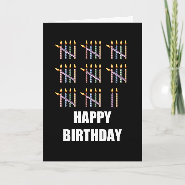 Tarjeta 42.º cumpleaños con velas (Anverso)