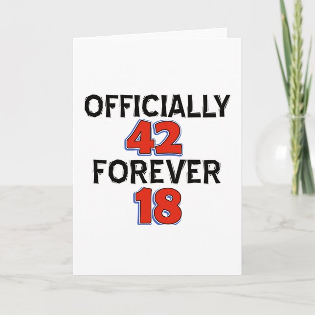 Tarjeta 42.º diseño de cumpleaños (Anverso)