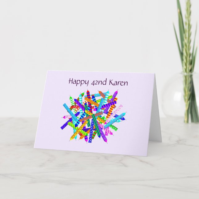 Tarjeta 42.o Regalos de cumpleaños (Anverso)