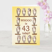 43.º cumpleaños, búhes curiosas