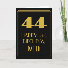 Tarjeta 44º cumpleaños ~ Art Deco Inspirado look "44" y no