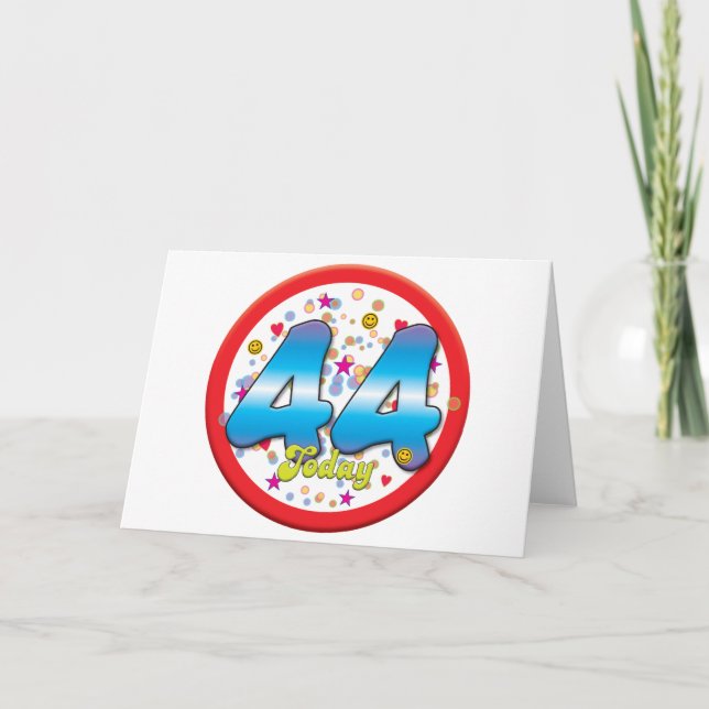 Tarjeta 44.º cumpleaños hoy (Anverso)