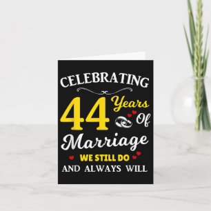 Tarjeta 44° Aniversario del Boda
