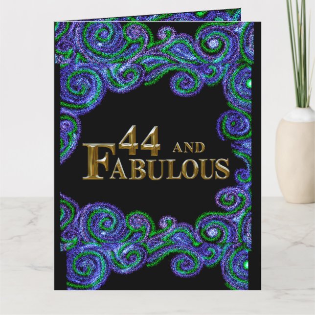 Tarjeta 44 cumpleaños (Anverso)