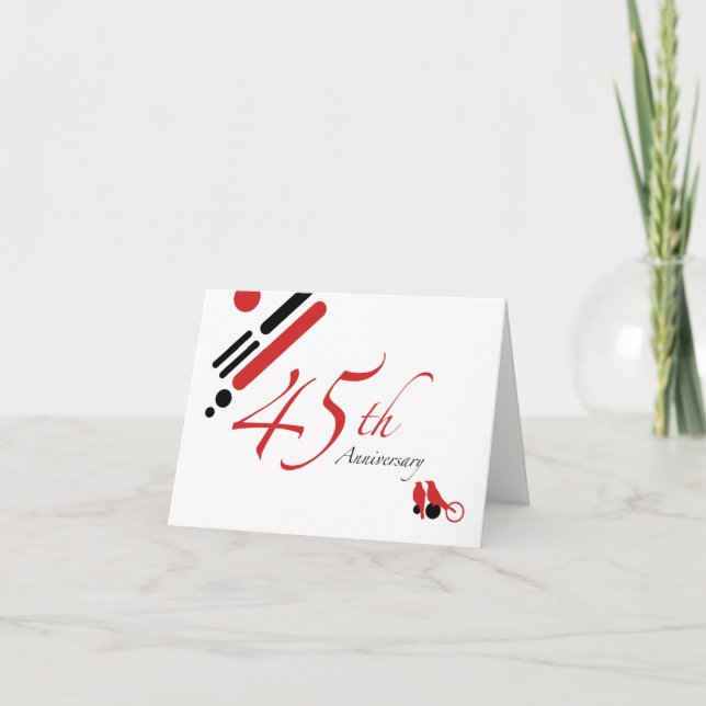 Tarjeta 45º Aniversario (mod aves) (Anverso)