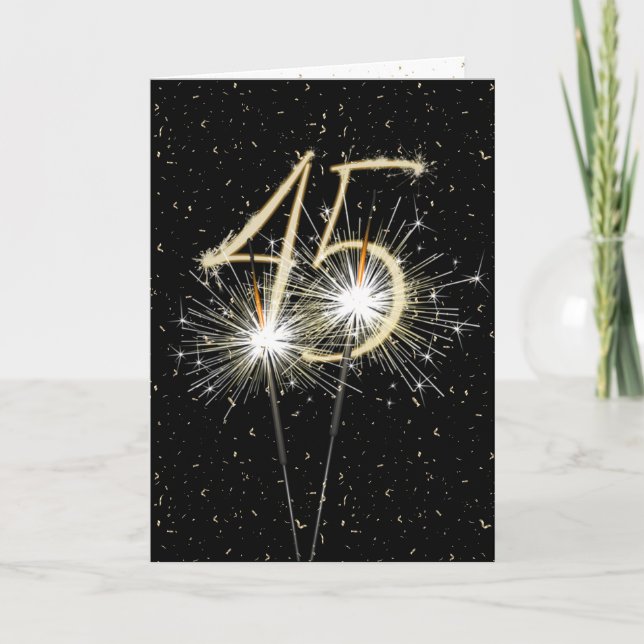 Tarjeta 45.º aniversario de los bodas (Anverso)