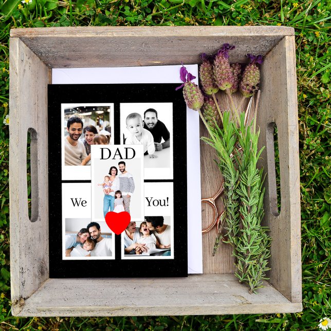 Tarjeta 45.º Collage de fotos De Cumpleaños Para Papá (Subido por el creador)