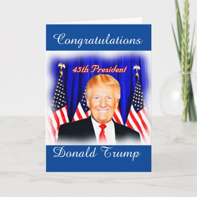 Tarjeta 45.º presidente Donald Trump _ (Anverso)