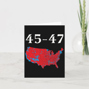Tarjeta 45 47 Mapa electoral de Trump 2024