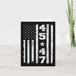 Tarjeta 45 47 Trump Viste Bandera Estadounidense 2024 Pres