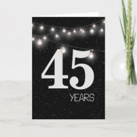 45° Aniversario con luces y estrellas