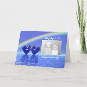 Tarjeta 45° Aniversario de Sapphire Hearts