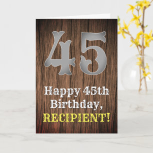 Tarjeta 45 Aniversario del nacimiento: Country Western Ins