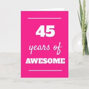 Tarjeta 45 Años de Ser Impresionante - Cumpleaños 45 de Pi