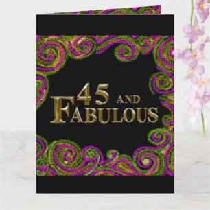 Tarjeta 45 cumpleaños