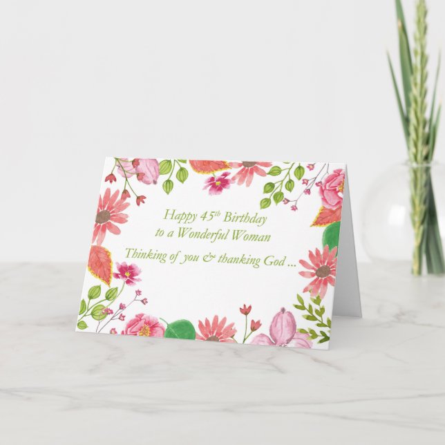 Tarjeta 45.o La acuarela maravillosa de la mujer del (Anverso)