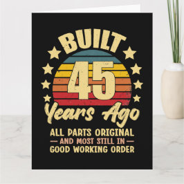 Tarjeta 45 Years Ago All Parts Original 45th Birthday