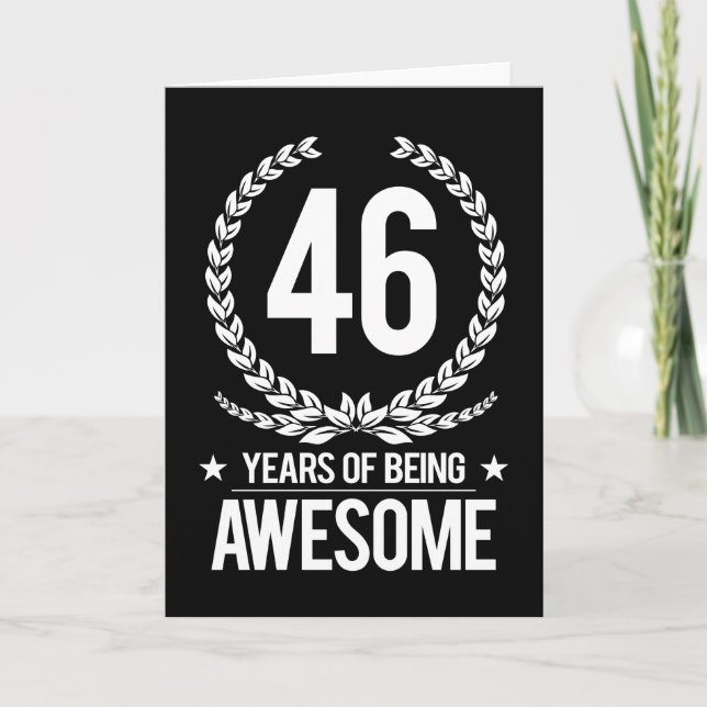 Tarjeta 46º Cumpleaños (46 Años De Ser Increíble) (Anverso)