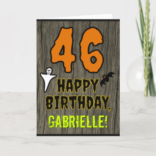 Tarjeta 46º cumpleaños: Temática de Halloween espeluznante