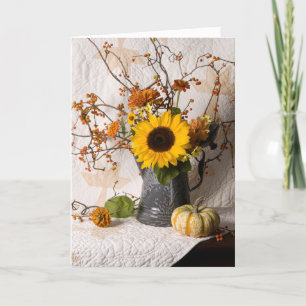 Tarjeta 4663 Autumn Floral Birthday Card