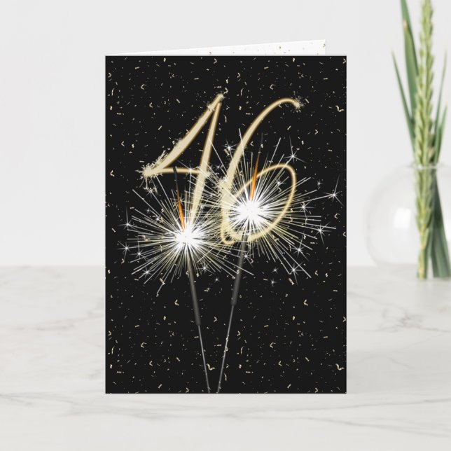 Tarjeta 46.º aniversario de los bodas (Anverso)
