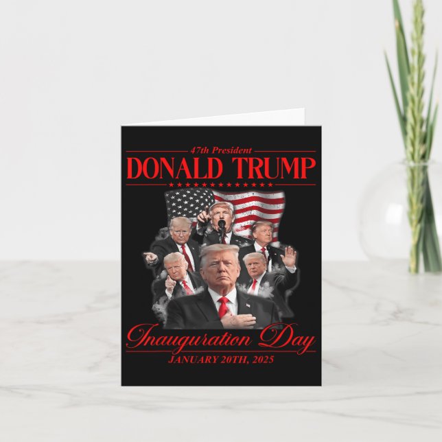 Tarjeta 47º presidente Estados Unidos Inauguración Trump 2 (Anverso)