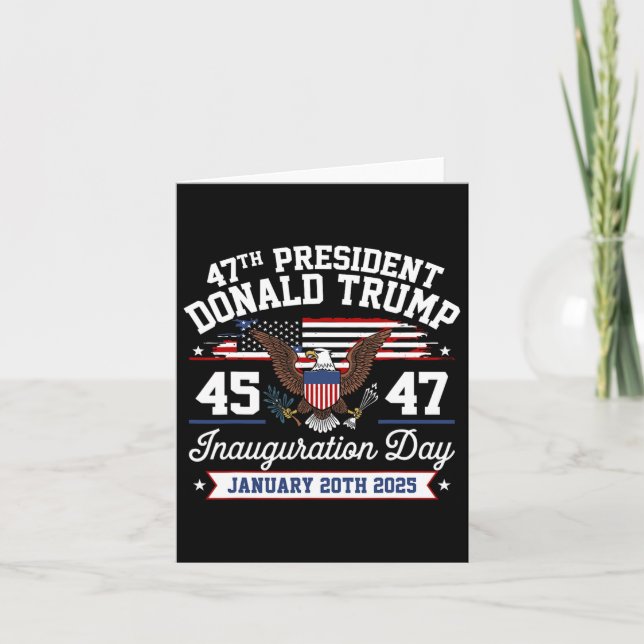 Tarjeta 47.º Presidente Trump Feliz Inauguración 2025 P (Anverso)