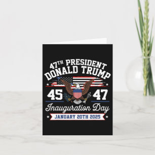 Tarjeta 47.º Presidente Trump Feliz Inauguración 2025 P
