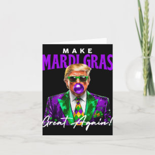 Tarjeta 47.º presidente Trump Pop Art Mardi Gras Nueva Orl