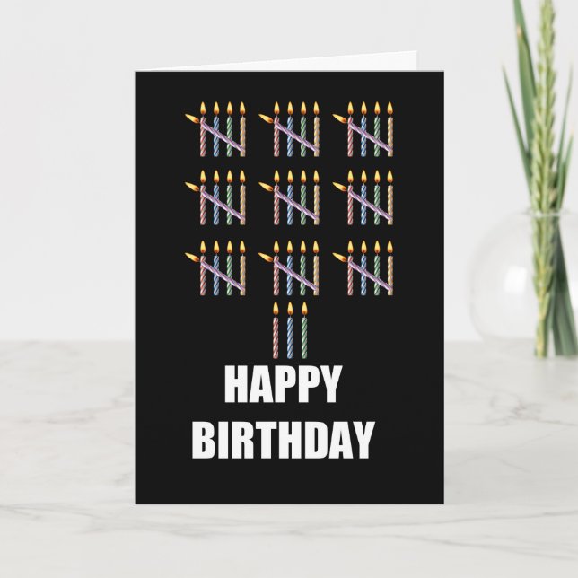 Tarjeta 48.º cumpleaños con velas (Anverso)