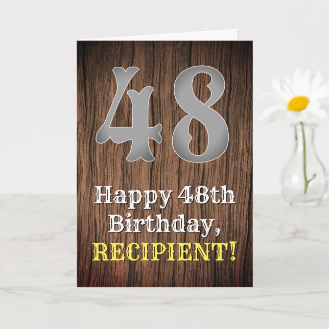 Tarjeta 48.º cumpleaños: País de aspecto inspirado por Occ (Planta pequeña)