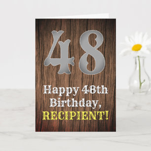Tarjeta 48.º cumpleaños: País de aspecto inspirado por Occ