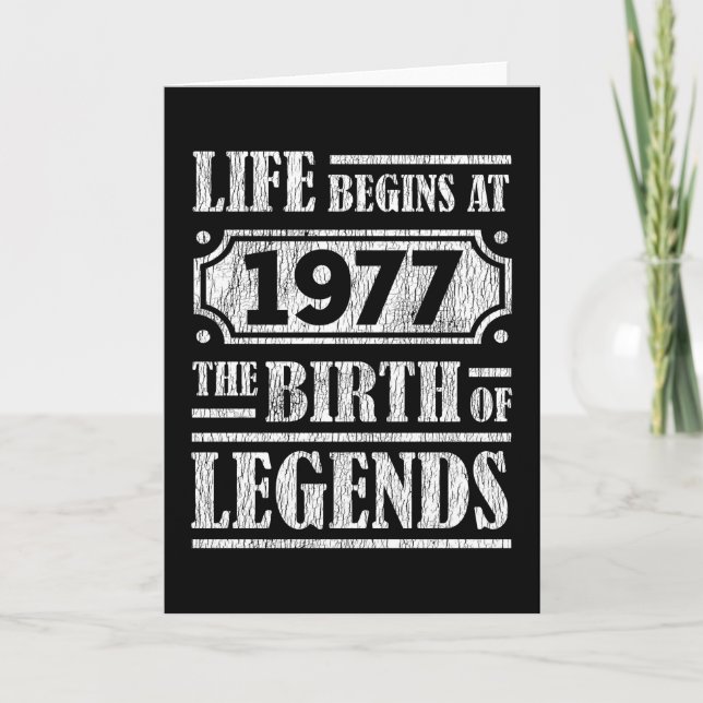 Tarjeta 48 Años De Edad 1977 Nacimiento De Leyenda 48º Cum (Anverso)