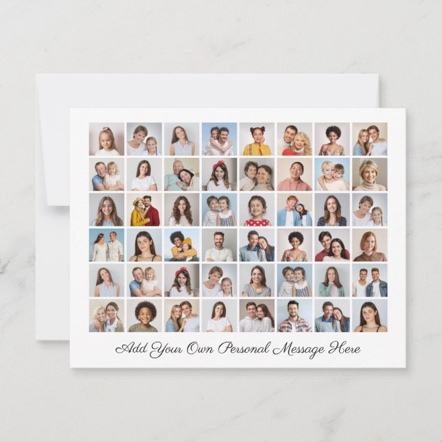 Tarjeta 48 Collage de fotos Añadir su propio saludo (Anverso)
