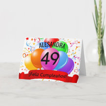 49º Feliz Cumpleaños Cumpleaños Español
