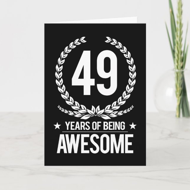Tarjeta 49 Aniversario (49 Años De Ser Increíble) (Anverso)