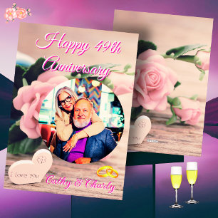 Tarjeta 49 Años en Flor, Una Legado de Amor