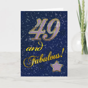 Tarjeta 49 años para alguien Fabuloso