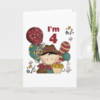 Tarjeta 4.ª Cowboy Tshirts y regalos